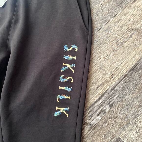 SikSILK Men’s Embroidered Floral Track Pant - Picture 9 of 9